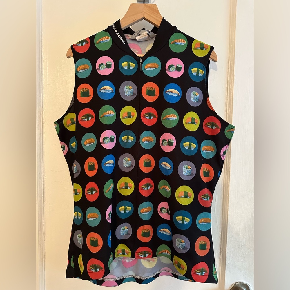 Sugoi Women’s Sleeveless Jersey, Sushi Print, Large